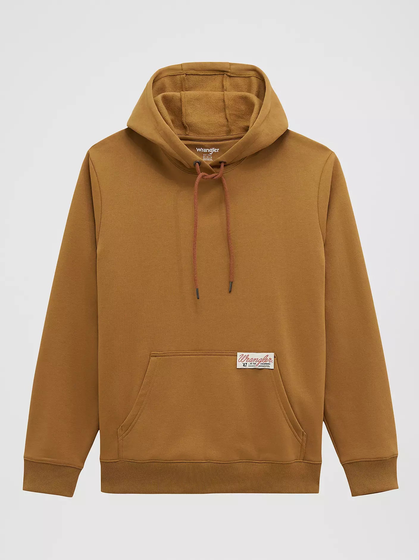 Wrangler Fit For Champions Pullover Hoodie in Tobacco Brown