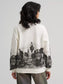 Wrangler Women's Archival Graphic Fleece Reg Pullover in Egret