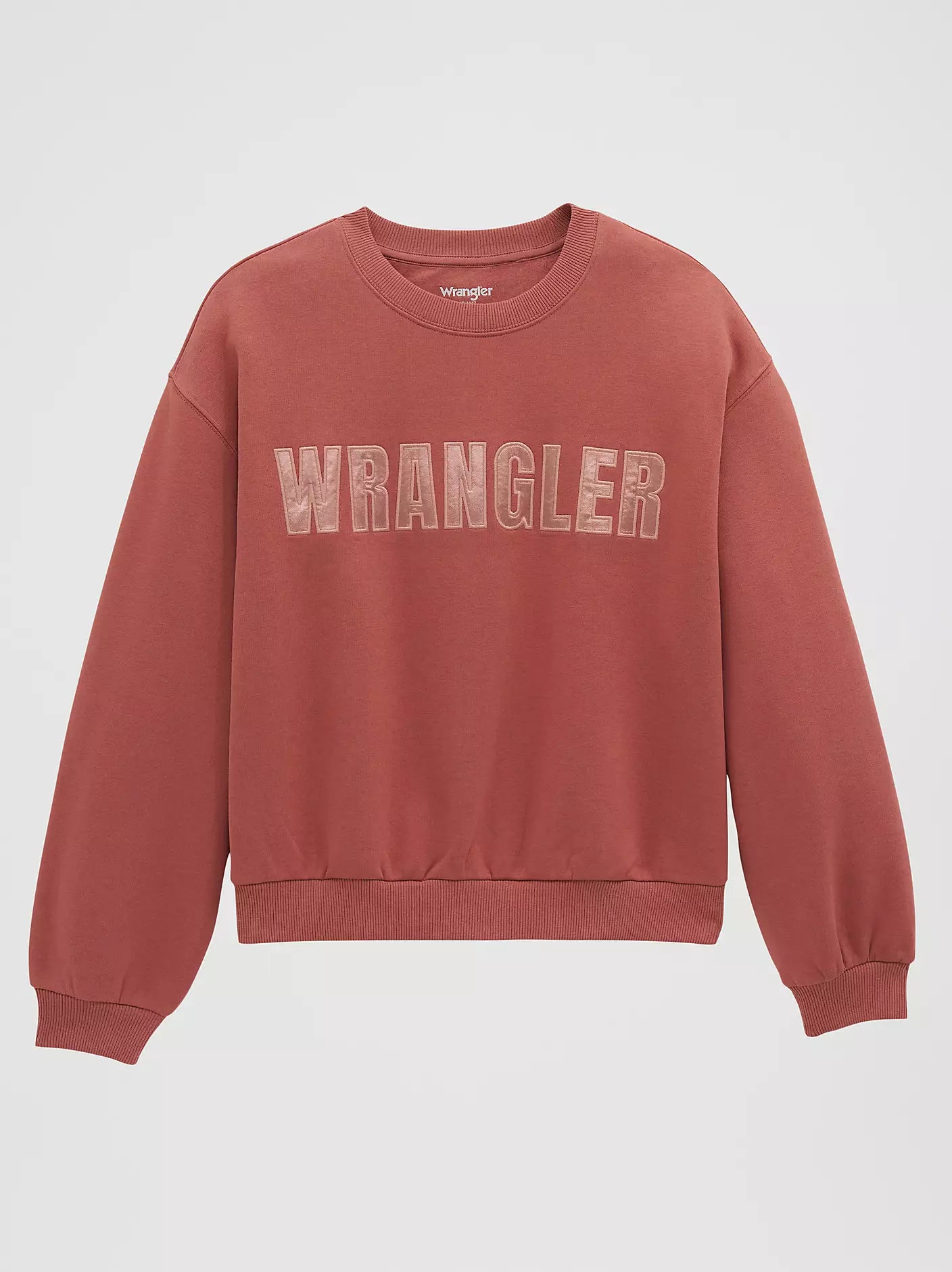 Wrangler Women's Logo Canyon Crew Pullover in Withered Rose