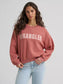 Wrangler Women's Logo Canyon Crew Pullover in Withered Rose
