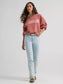 Wrangler Women's Logo Canyon Crew Pullover in Withered Rose