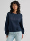 Wrangler Women's Logo Canyon Crew Pullover in Dark Sapphire