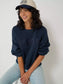 Wrangler Women's Logo Canyon Crew Pullover in Dark Sapphire