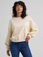 Wrangler Women's Logo Canyon Crew Pullover in Whitecap Gray