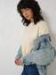Wrangler Women's Logo Canyon Crew Pullover in Whitecap Gray