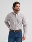 Wrangler Men's Cody Johnson One Pocket Button Down Shirt in Wine Stripes