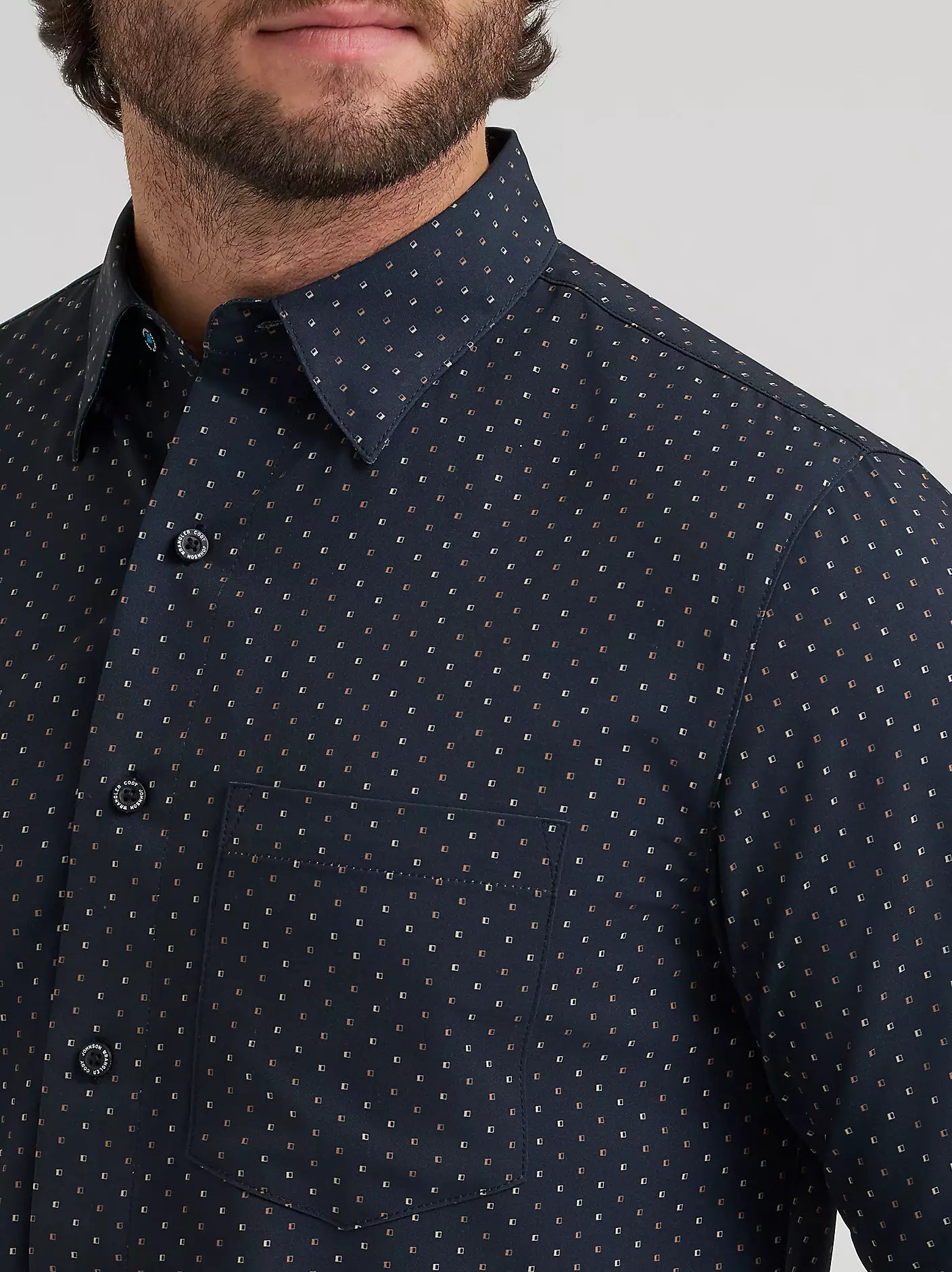 Wrangler Men's Cody Johnson Performance Button Down Shirt in D Spots