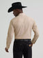 Wrangler Cowboy Cut® Long Sleeve Western Snap Chambray Work Shirt in Khaki