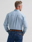Wrangler® George Strait™ Solid One Pocket Button Down Shirt in Blue Steel