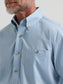 Wrangler® George Strait™ Solid One Pocket Button Down Shirt in Blue Steel