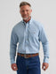 Wrangler® George Strait™ Solid One Pocket Button Down Shirt in Blue Steel