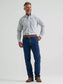 Wrangler® George Strait™ Long Sleeve Button Down Two Pocket Shirt in Steely Blue Check