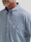 Wrangler® George Strait™ Performance Button Down Shirt in Blue Fan