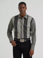 Wrangler Vintage-Inspired Brushpopper Western Snap Workshirt in Smoky Stripes