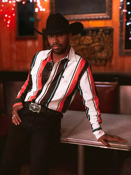 Wrangler Vintage-Inspired Brushpopper Western Snap Workshirt in Burning Coral