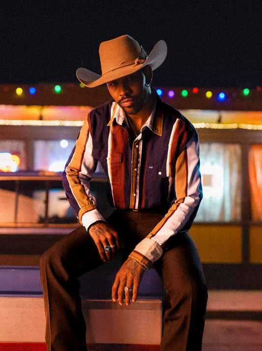 Wrangler Vintage-Inspired Brushpopper Western Snap Workshirt in Midnight Oak