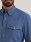 Wrangler All Terrain Gear Men's Performance Solid Shirt in Vintage Indigo