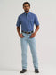 Wrangler All Terrain Gear Men's Performance Print Shirt in Indigo