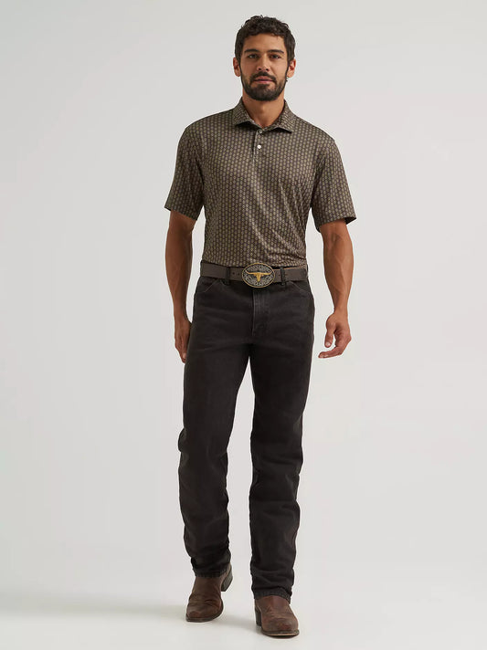 Wrangler All Terrain Gear Men's Performance Polo Shirt in Turkish Coffee