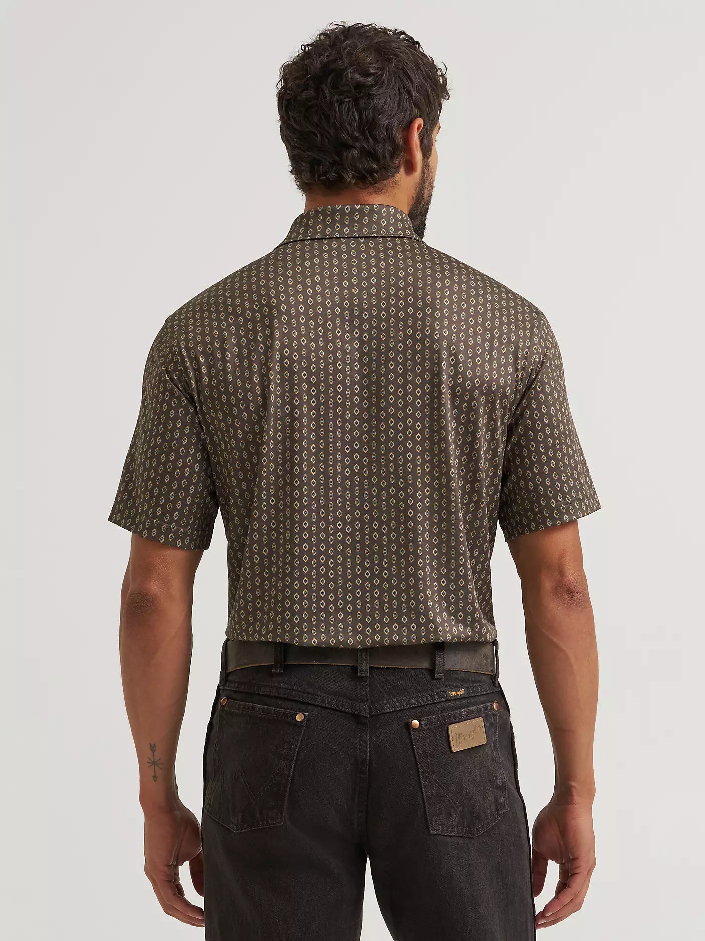 Wrangler All Terrain Gear Men's Performance Polo Shirt in Turkish Coffee