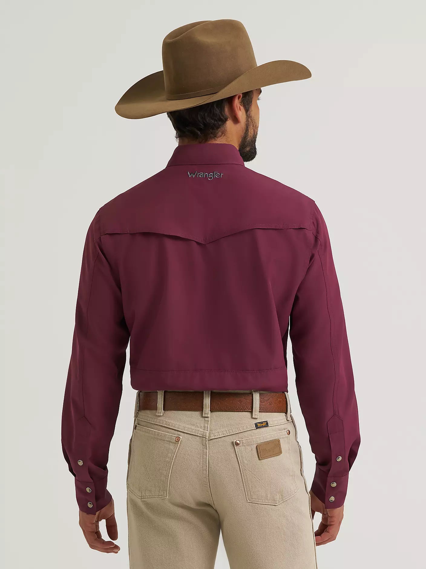 Wrangler All Terrain Gear Men's Performance Solid Shirt in Fig