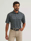 Wrangler All Terrain Gear Men's Performance Polo Shirt in Jet Black Checotah
