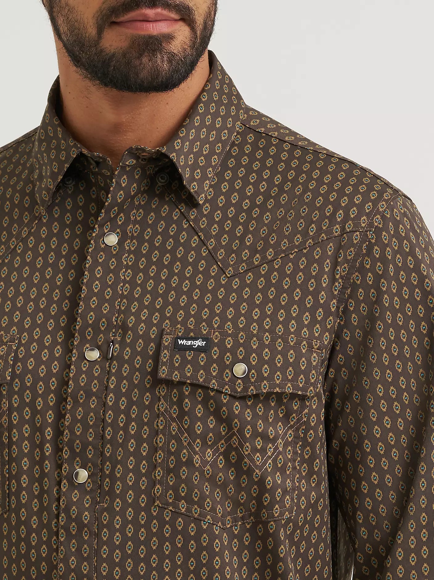 Wrangler All Terrain Gear Men's Technical Shirt in Turkish Coffee