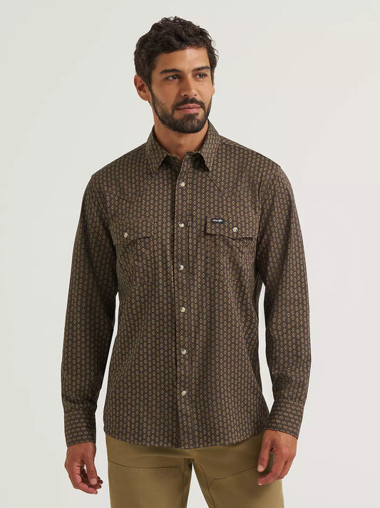 Wrangler All Terrain Gear Men's Technical Shirt in Turkish Coffee
