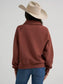 Wrangler Women's Horseshoe Collared Zip Pullover in Burgundy