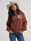 Wrangler Women's Horseshoe Collared Zip Pullover in Burgundy