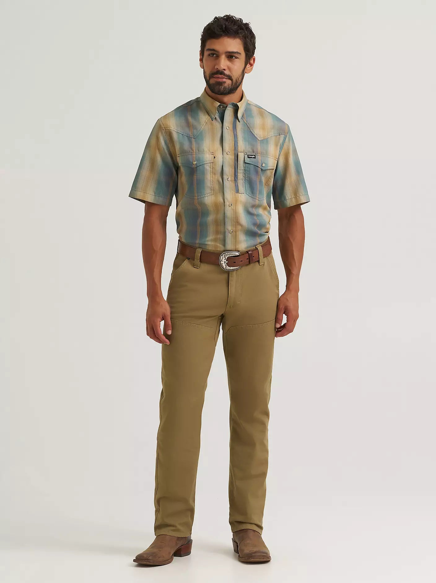 Wrangler All Terrain Gear Men's Open Range Pant in Nomad Brown
