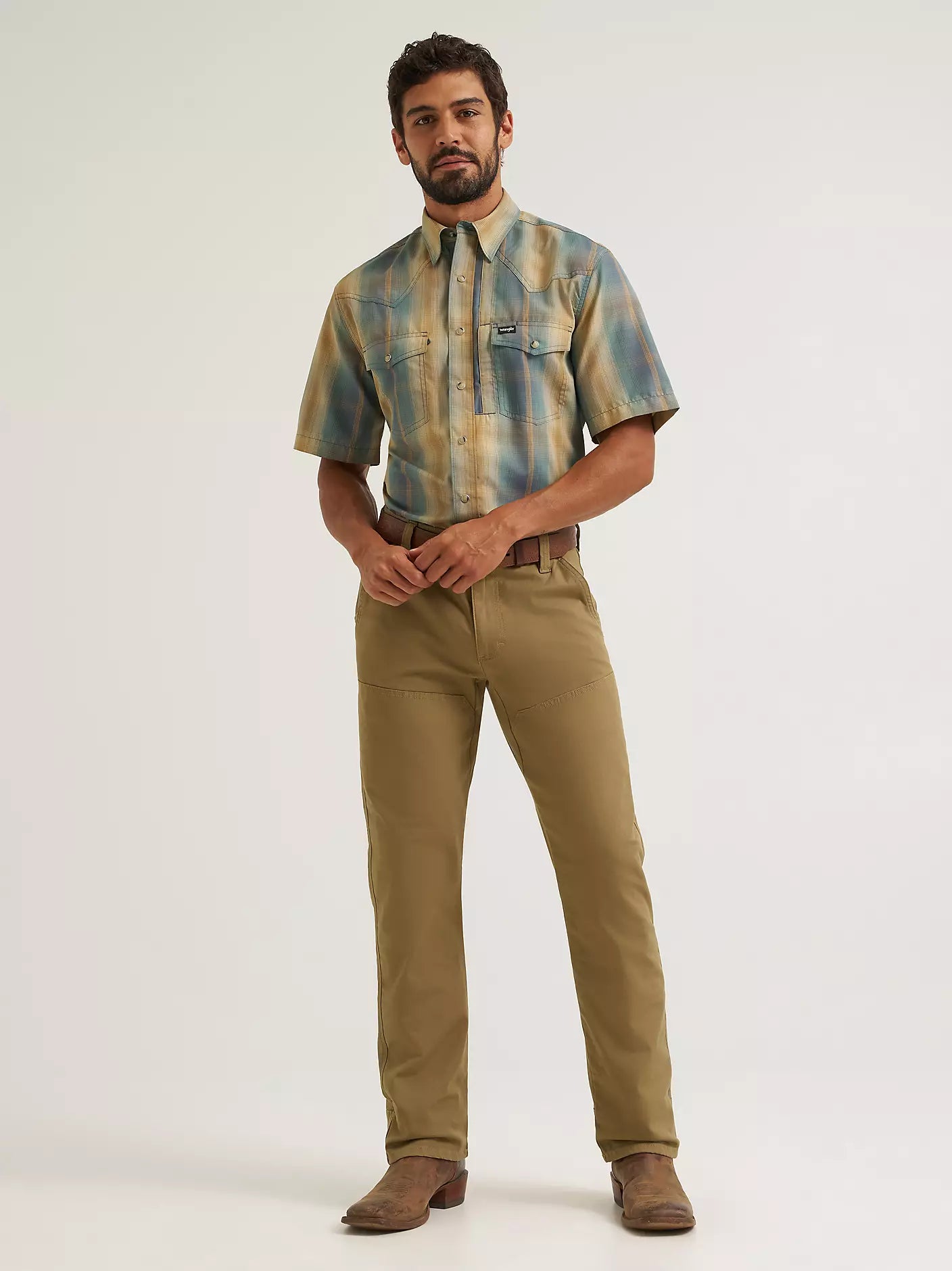 Wrangler All Terrain Gear Men's Open Range Pant in Nomad Brown