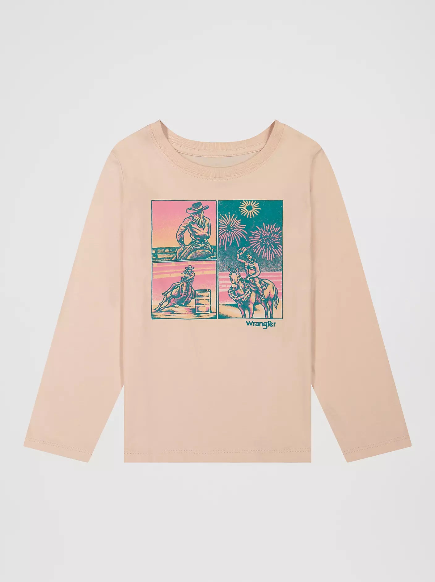 Wrangler Girl's Long Sleeve Horse Portrait Graphic Tee