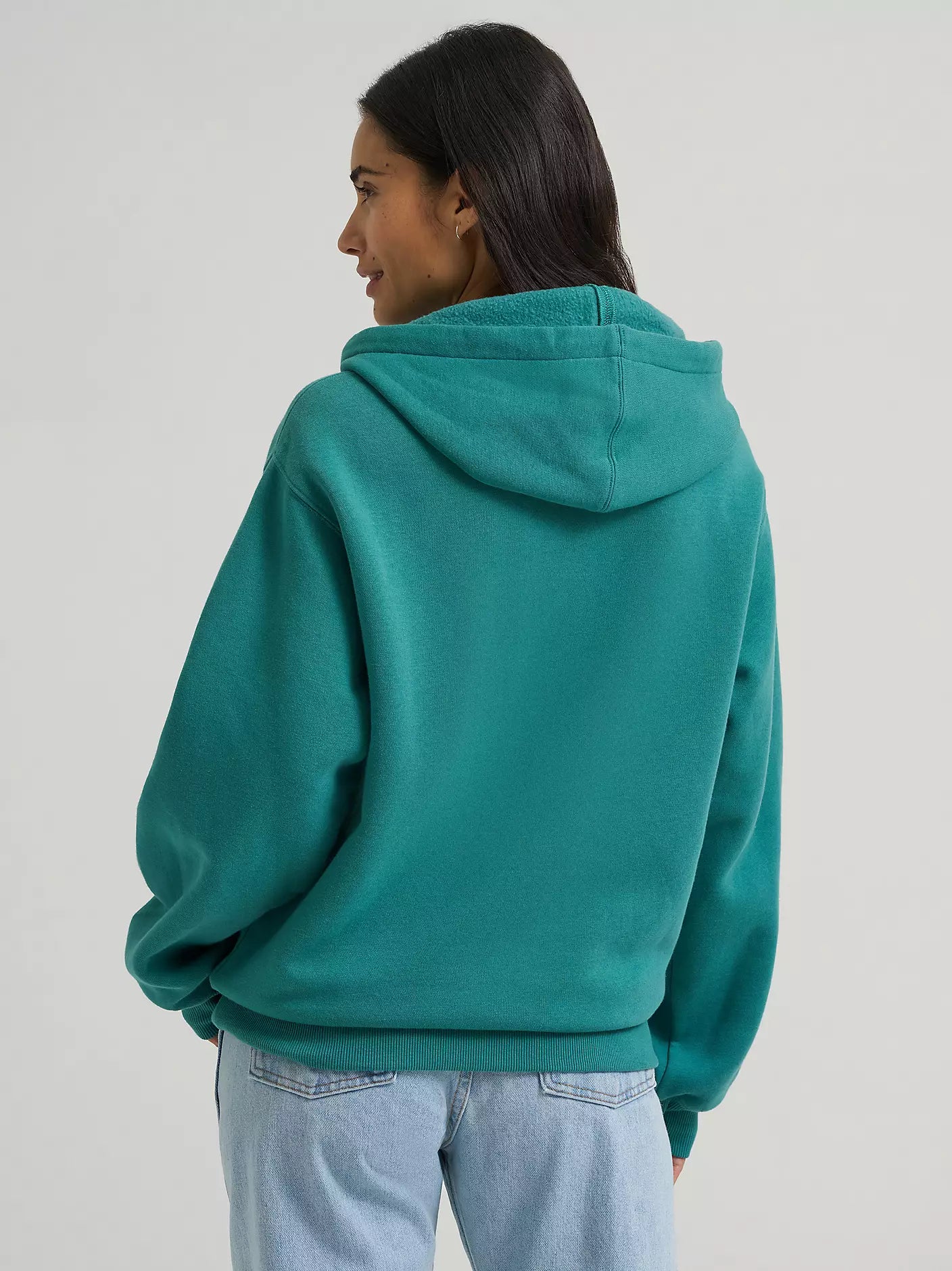 Wrangler Women’s Wrangler Wide Open Spaces Logo Hoodie in Teal Dream