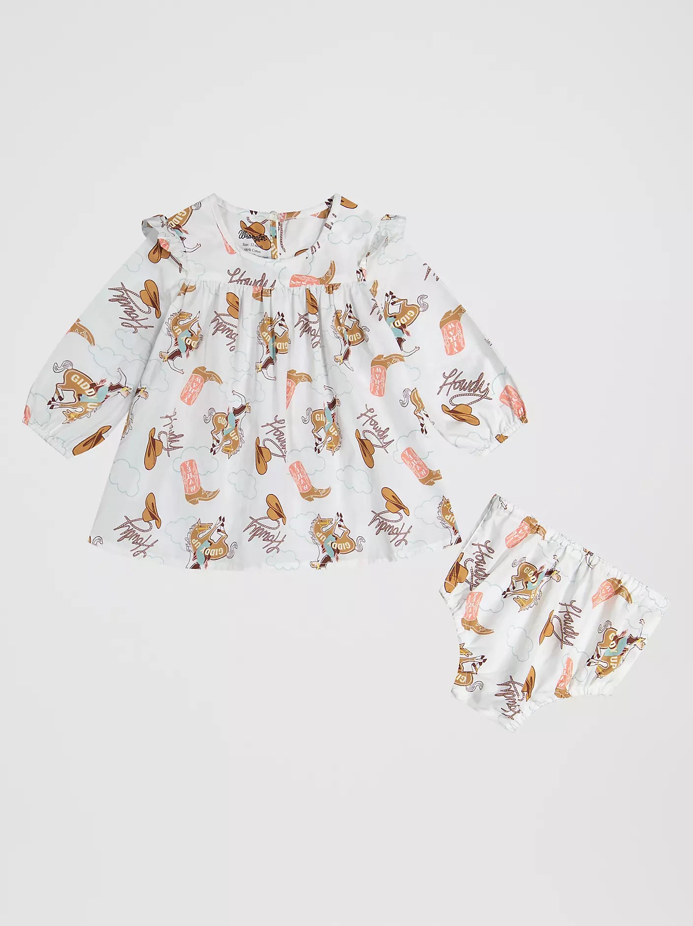Wrangler Little Girl's Printed Ruffle Dress