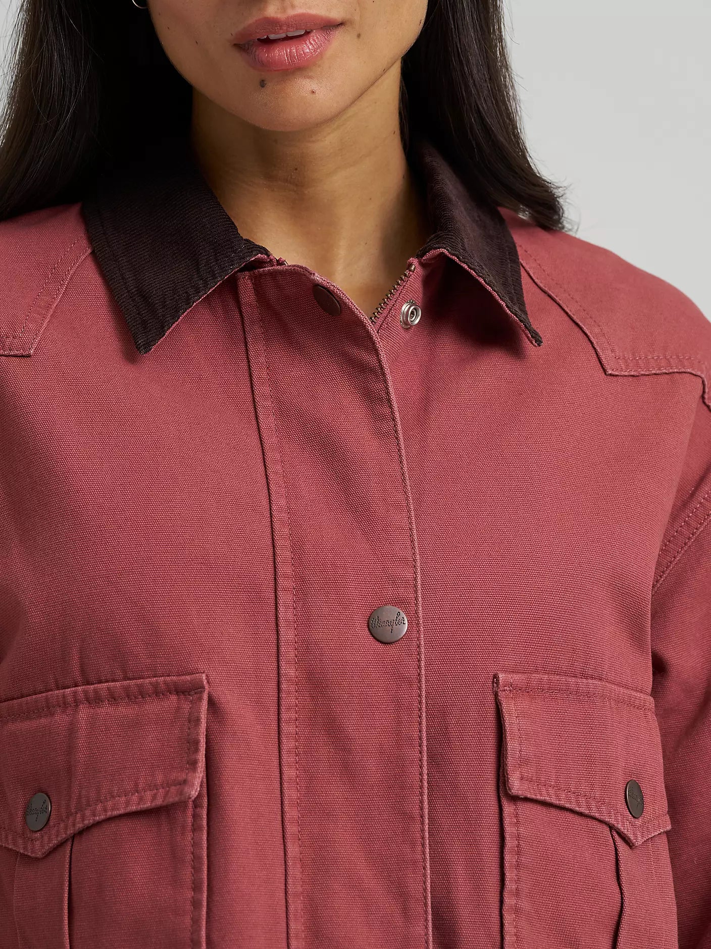 Wrangler Women's Western Cropped Utility Jacket in Rose