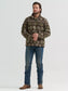 Wrangler Men's Hay Away Sherpa Quarter-Zip Pullover in Black Olive