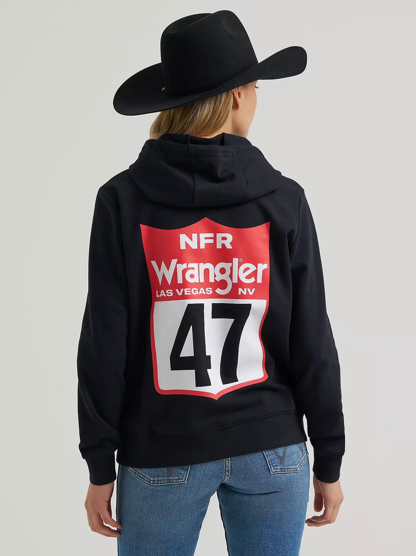 Wrangler NFR Hoodie in Black Beauty