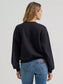 Wrangler Women's Logo Canyon Crew Pullover in Black Beauty