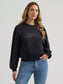 Wrangler Women's Logo Canyon Crew Pullover in Black Beauty