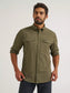 Wrangler All Terrain Gear Men's Live-In Solid Shirt in Olive Night