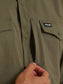Wrangler All Terrain Gear Men's Live-In Solid Shirt in Olive Night