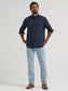 Wrangler All Terrain Gear Men's Live-In Solid Shirt in Dark Sapphire