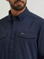 Wrangler All Terrain Gear Men's Live-In Solid Shirt in Dark Sapphire