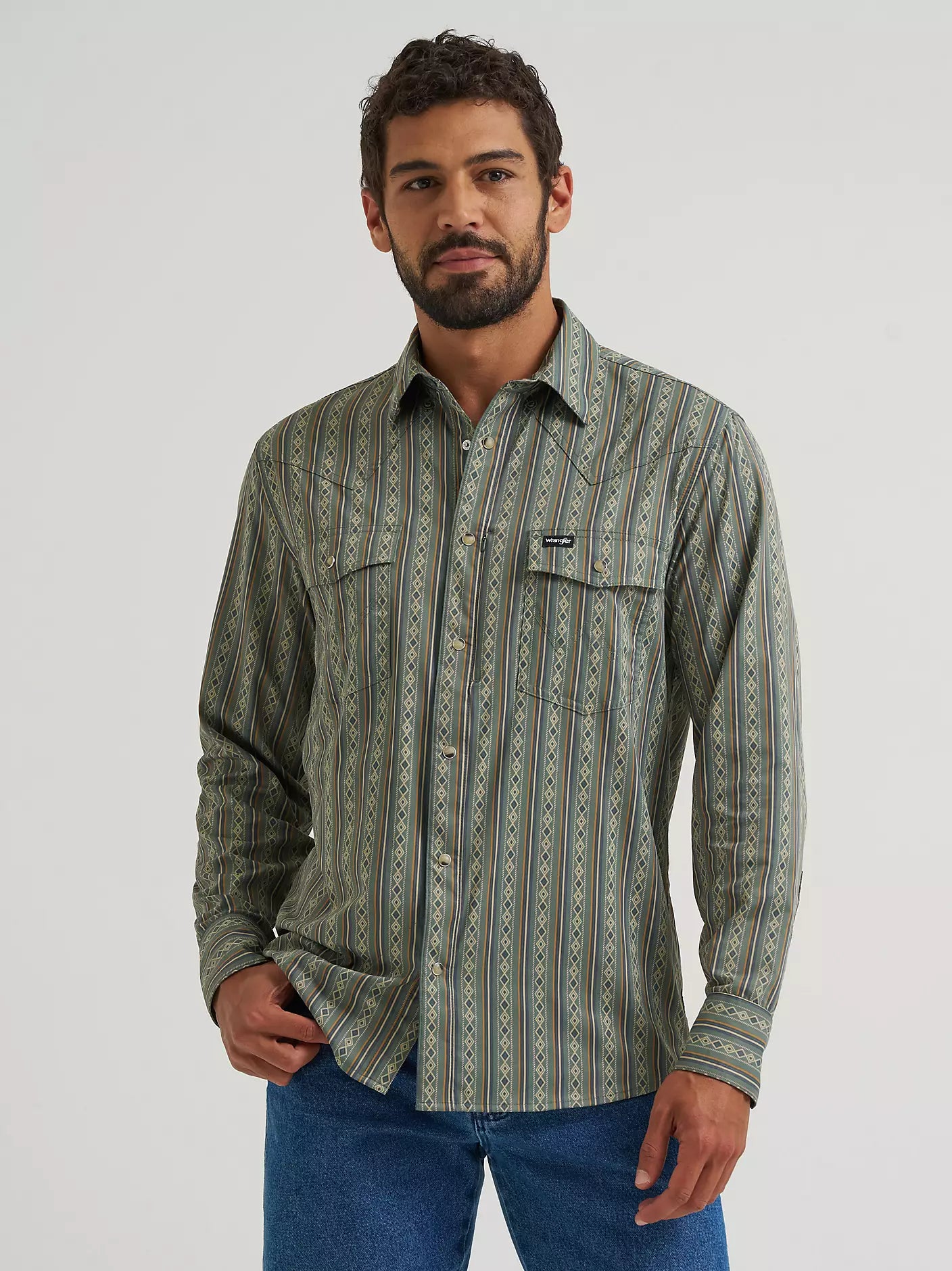 Wrangler All Terrain Gear Men's Technical Shirt in Dark Forest