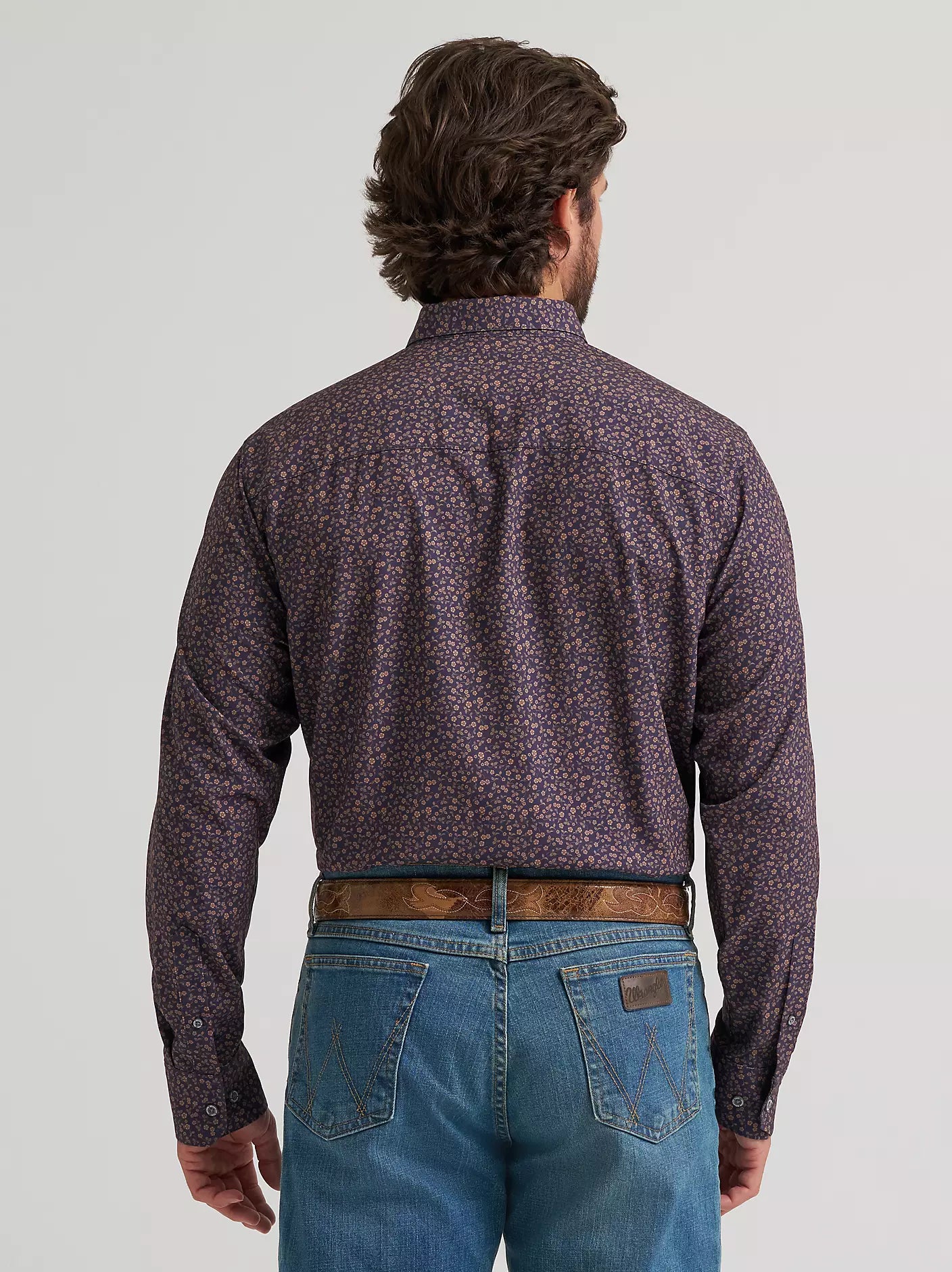Wrangler Cody Johnson Performance Button Down Shirt in Navy Floral