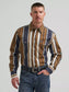 Wrangler Vintage-Inspired Brushpopper Western Snap Workshirt in Amber Wheat