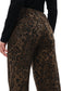 Bayeas High Rise Leopard Print Straight Leg Pants in Coffee