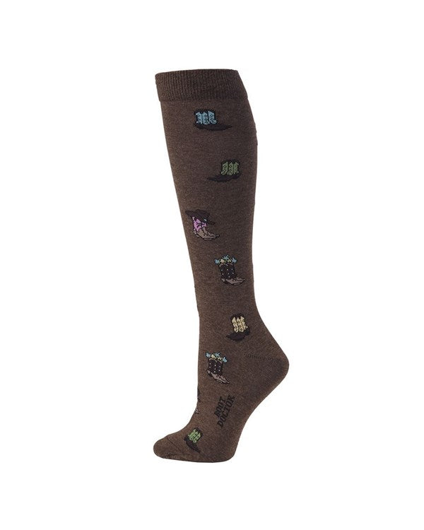 M&F Western Boot Doctor Women's Cowboy Boot Pattern Socks