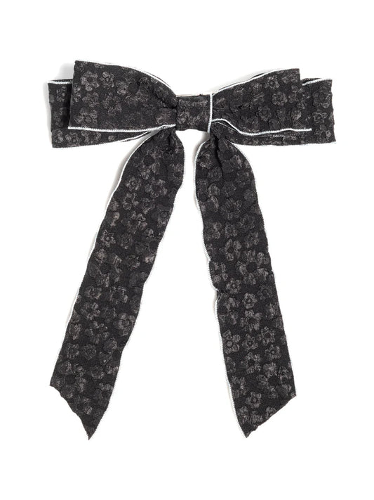 Shiraleah Textured Bow Clip in Black